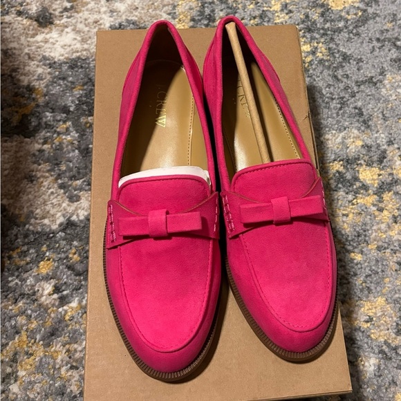 Jcrew factory sweet fuschia Bow loafers - Picture 5 of 5